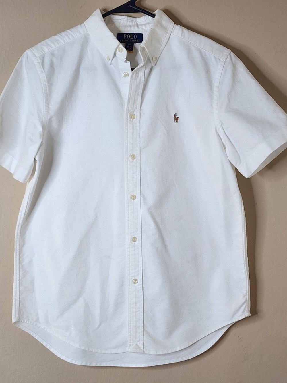 Polo Ralph Lauren Boys Classic Fit Oxford Shirt White Size L (14/16)